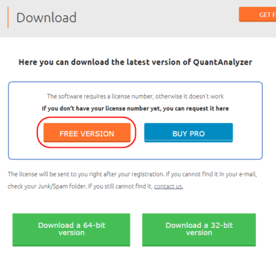 QuantAnalyzerダウンロード画面1